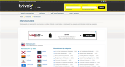 Desktop Screenshot of manufacturers.trivok.com