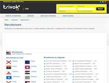 Tablet Screenshot of manufacturers.trivok.com